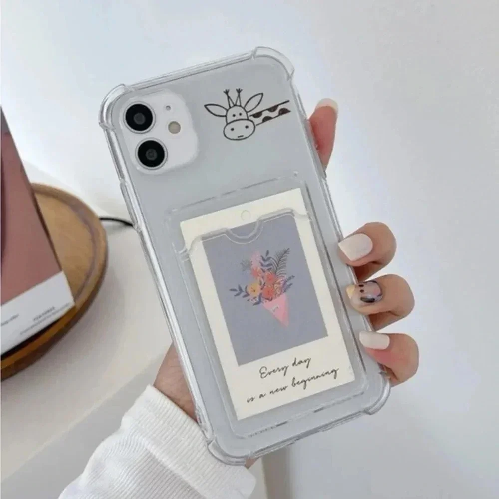 ⚠️Clearance🦒iPhone 12 Pro/Pro Max Cartoon Giraffe iPhone Case With Card Slot - Picture 2 of 3